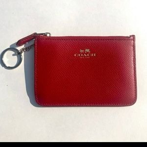 Red Coach Coin Purse with Zipper NWOT